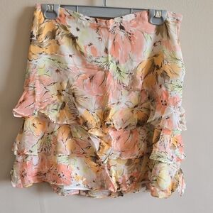 Ann Tayloe Floral Ruffle Skirt - Multicolor